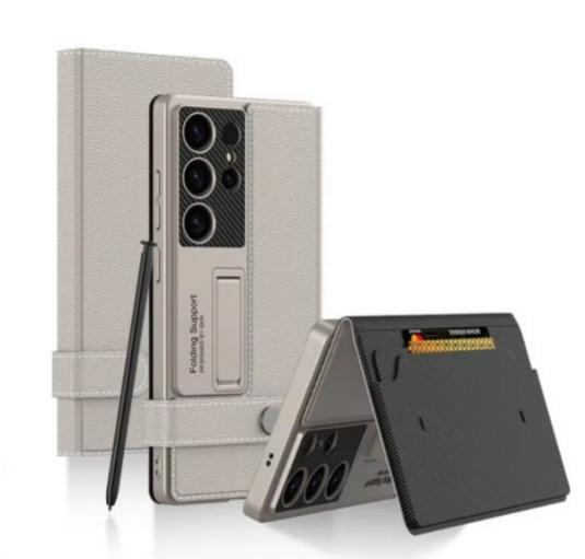 Gambar Case Compatible for Samsung Galaxy S25 Ultra Plus Leather Flip Folding Wallet Card Slot Kartu Magnetic Buckle Buka Tutup Stand Protective Casing Cover - Titanium Grey, S25 Ultra dari Supcase Official ID undefined Tokopedia