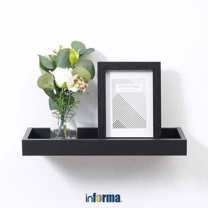 Gambar Informa Dothan 40 cm Rak Dinding - Hitam Ambalan Gantung Tempat Foto Pajangan Dinding Dekorasi Ruangan Rak Gantung - Hitam dari Informa Indonesia undefined Tokopedia