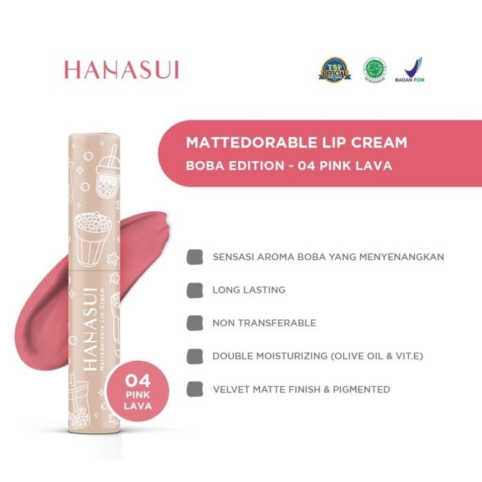 Gambar Hanasui BPOM Mattedorable Lip Cream | bibir blush on lip and cheek - Pink Lava dari kamiabeauty undefined Tokopedia
