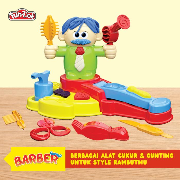 Gambar Mainan Fun Doh Play Barber Salon Potong Rambut Mainan Edukasi Lilin Anak Perempuan Cewek Laki Laki Cowok Toys - Barber dari Hip Hore Toys undefined Tokopedia