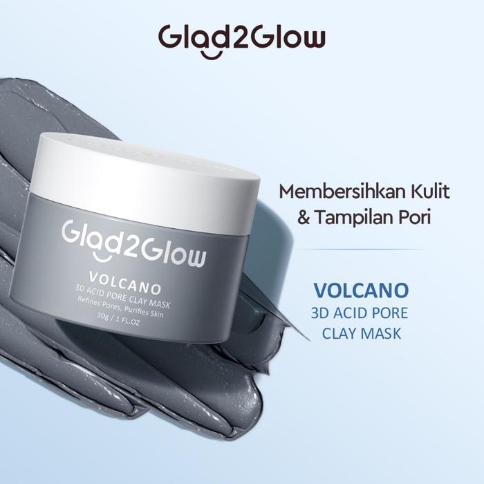 Gambar 【SALE】Glad2glow Volcano Clay Mask Masker Komedo Deep Pores Cleansing Mud Mask 30g Masker Wajah Jelly Mask - Volcano Clay Mask dari Glad2Glow Official Store undefined Tokopedia