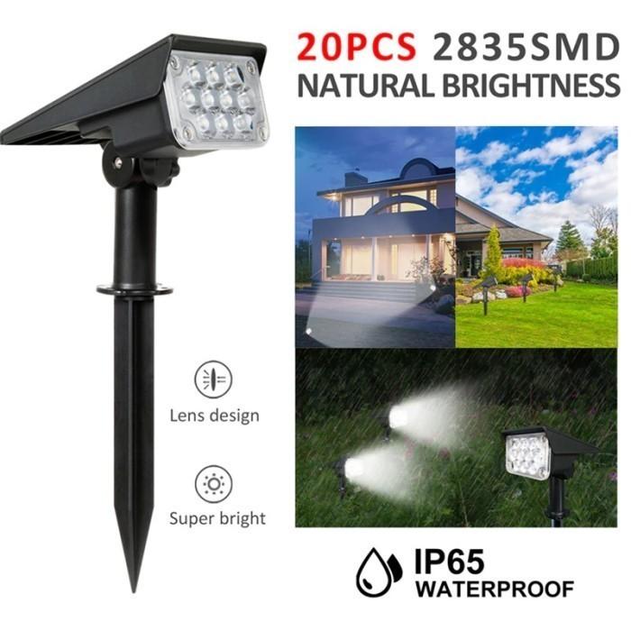 Gambar Lampu Taman Outdoor Solar Power Waterproof 20 LED - Putih dari oya online_NEW undefined Tokopedia