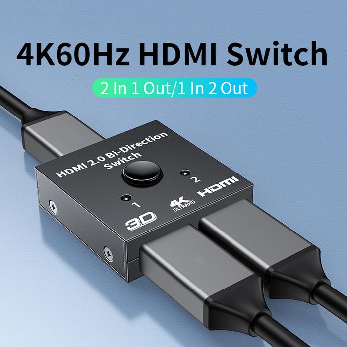 4k 60hz Hdmi Switch Ports In Out Hdmi-compatible Video Splitter For  Laptop Pc Xbox Ps345 Tv Box To Monitor Projector