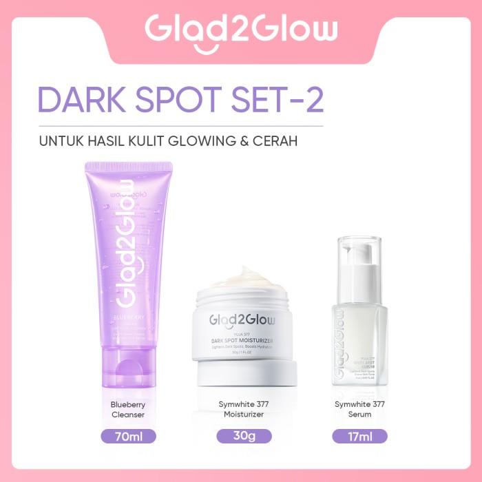 Gambar Glad2Glow 3pcs Paket Skincare Moisturizer Serum Face Wash  GLOWING KIT - Dark Spot 3 dari Glad2Glow Official Store undefined Tokopedia