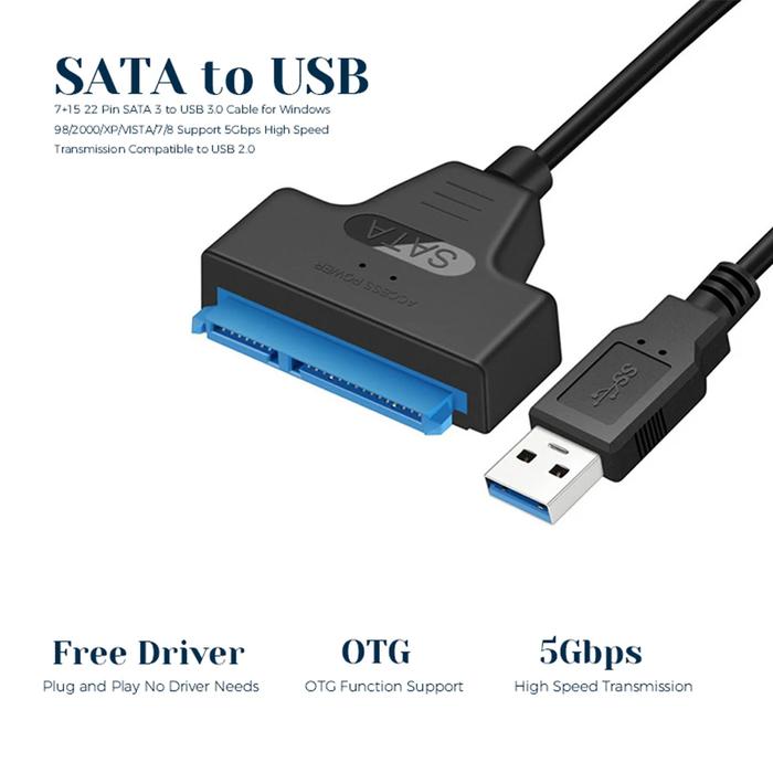 Jual SATA to USB Cable Up to Gbps for Inch