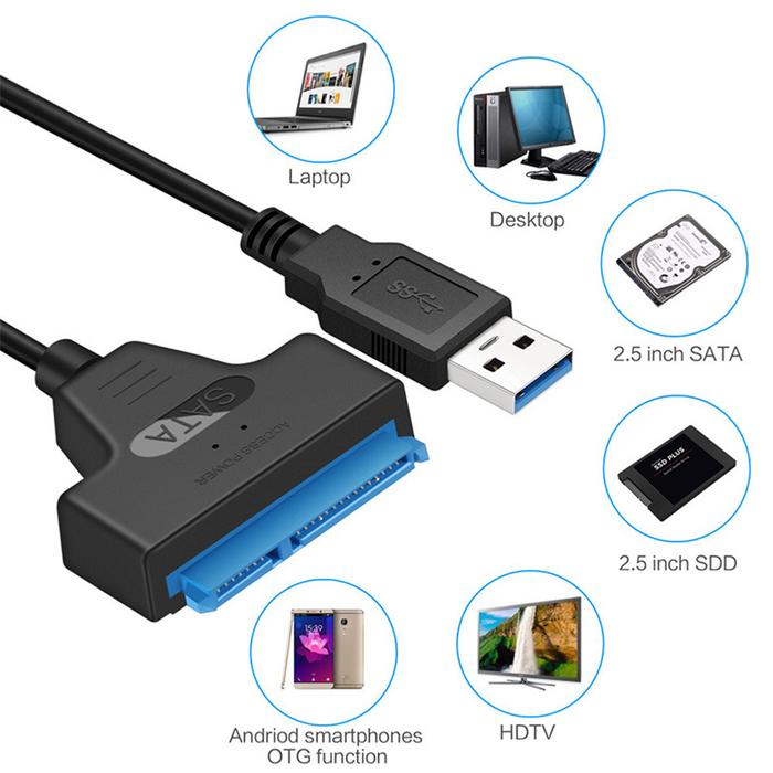 Jual ATA Cable Sata to USB Adapter 6Gbps for Inches External