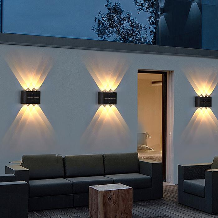 Gambar VIMITE 2/4/6/8 LED Lampu Luar Ruangan Surya Mesin Cuci Dinding Halaman Luar Ruangan Tahan Air Lampu Dinding EksteriorTaman Vila Lampu Sorot Lanskap Lampu Dinding Dekoratif dari rereshoes undefined Tokopedia