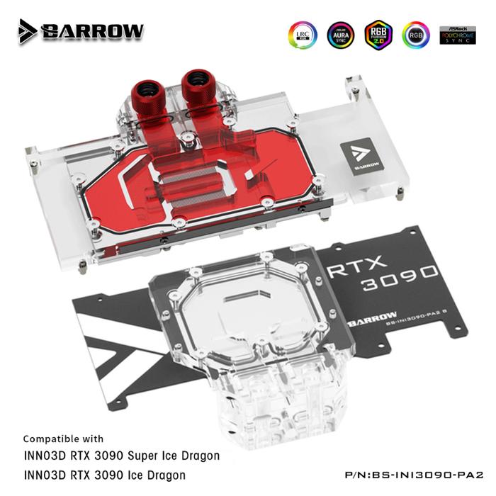 Jual Barrow GPU Waterblock For Inno3D RTX 3090 ICHILL Full Cover