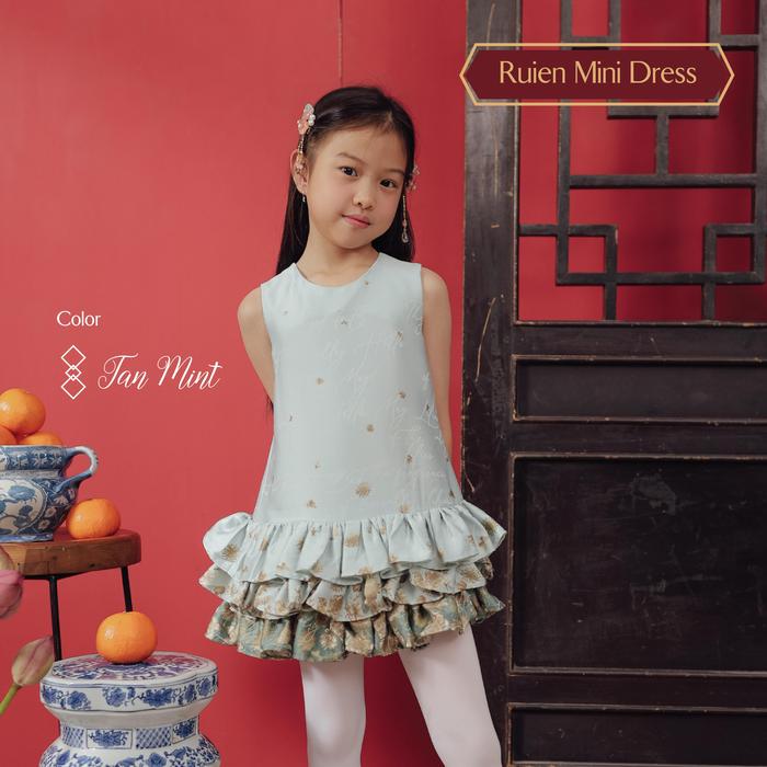 Gambar Harlow Kids - RUIEN MINIDRESS - Tan Mint, M dari Harlowkids undefined Tokopedia
