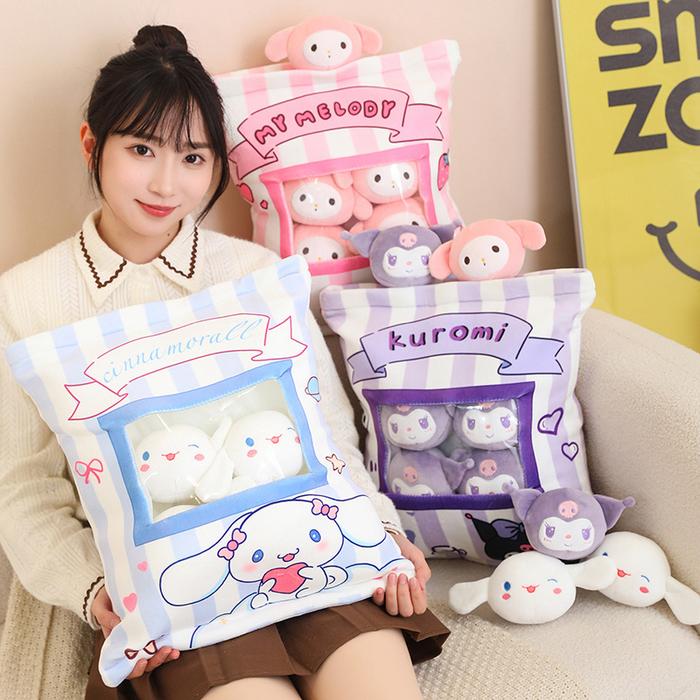 Jual Terbaru, Creative Sanrio A Bag of Kuromi My Melody Pillow