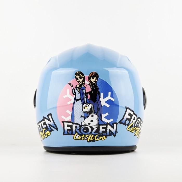 Gambar BARU HELM MOTOR ANAK ANAK KECIL HELMET KIDS PET KARAKTER KARTUN MLA BIRU SN - Frozen dari Oto Sekai undefined Tokopedia