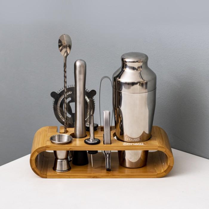 Gambar Cocktail Shaker Set 550ml Bamboo Stand Alat Bartender Home Bar Tools TERLARIS/TERMURAH/TERPOPULER - Silver dari urban interiors undefined Tokopedia