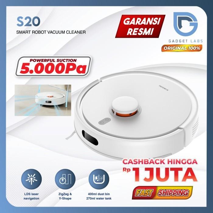 Gambar Xiaomi Mi S20 Robot Vacuum Cleaner And Mop 5000Pa LDS Navigation - Penyedot Debu - Garansi Resmi - Promo dari Gadget Labs undefined Tokopedia
