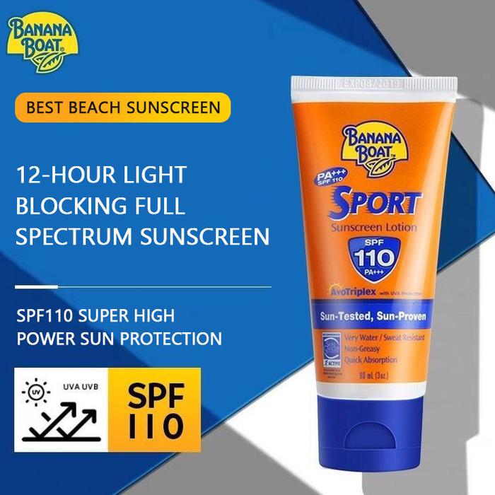 Gambar [EXP 2027]Banana Boat Sport Sunscreen SPF 110 PA+++ 90ml /Sunblock - SPF 110 dari TC BRAND undefined Tokopedia