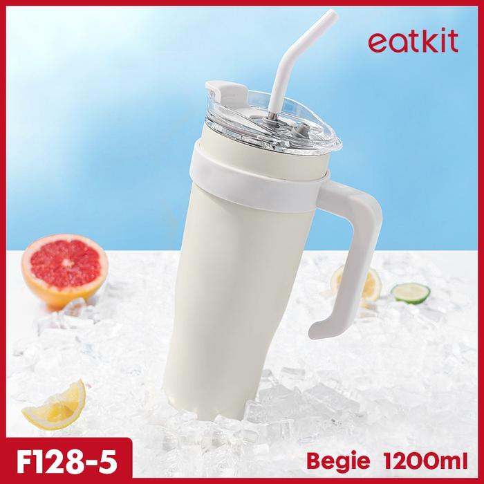 Gambar Eatkit Tumbler 1200ml Stainless Steel 304 Botol Minum Tahan Panas Dan Dingin Mug Portable Bpa Free - Beige | F128-5 dari sutisna shoop undefined Tokopedia