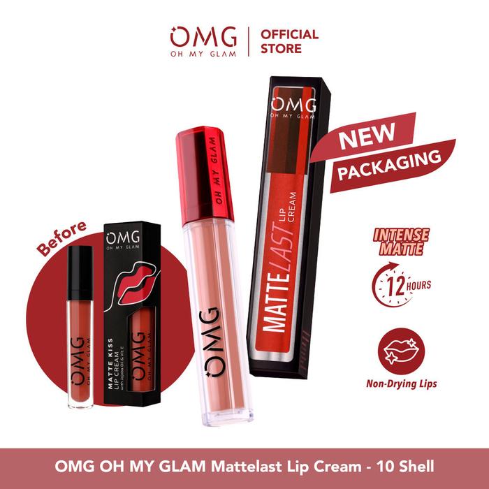 Gambar OMG OH MY GLAM Mattelast Lip Cream SHADE 1 - 27 2.9 g  - - 10 Shell dari LACOS BEAUTY undefined Tokopedia