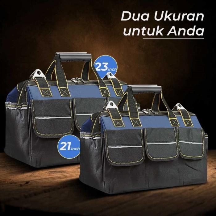 Gambar Tas Perkakas Tukang Selempang Jinjing Storage Tool Bag Waterproof ARJ - Biru, 23 Inch dari Sabina Kitchen Housewares undefined Tokopedia