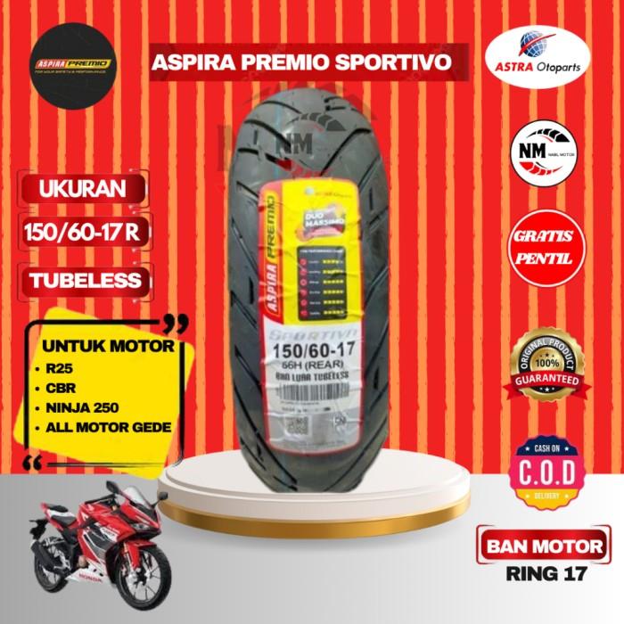 Gambar Original Ban luar aspira premio sportivo uk 150/60 17 Rear Tubeles (Terbaik) dari WINA otomotif undefined Tokopedia
