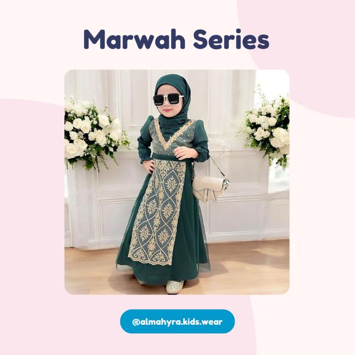 Gambar READY GAMIS ONLY - DRESS PESTA | BAJU LEBARAN | GAMIS ANAK | MARWAH SERIES BY BERANDA KECIL - Emerald, 1y dari Almahyra Kids Wear_NEW undefined Tokopedia