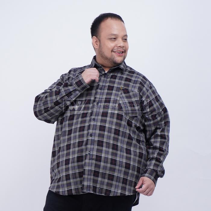 Gambar WGB Kemeja Flanel Luxe Tebal Pria Big Size Jumbo XXL - Prime Series - ARMY, 3XL dari WGB undefined Tokopedia