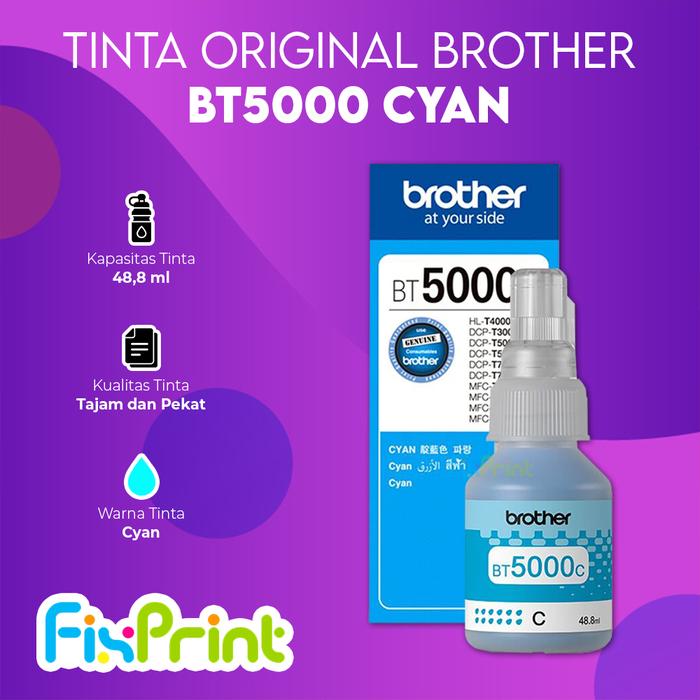 Gambar Tinta Brother BT5000 Printer HL-T4000DW DCP-T300 T310 T500W T510W T700 - Biru dari FixPrint Indonesia undefined Tokopedia
