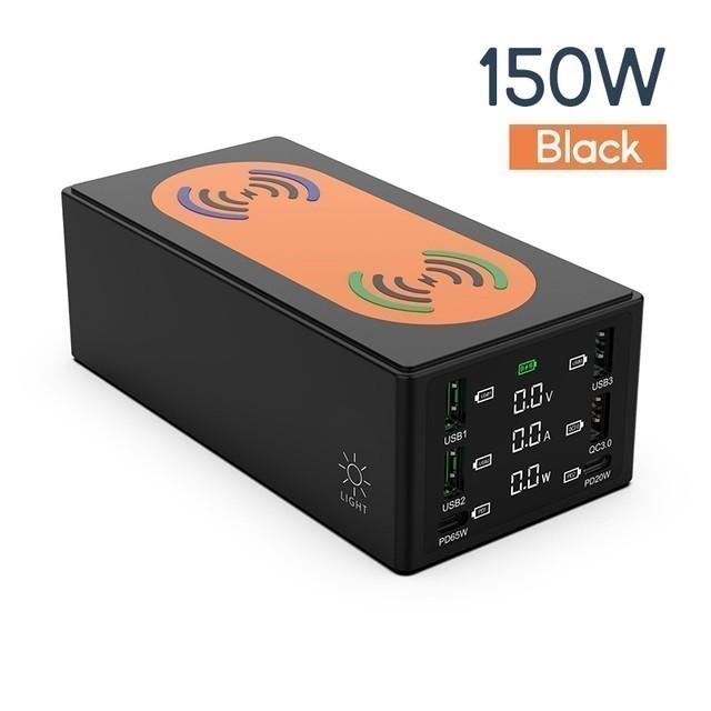 Gambar ROCKWARE 888W USB Charger Station 150W 6 Ports With Wireless Charger - Black dari Experimart undefined Tokopedia