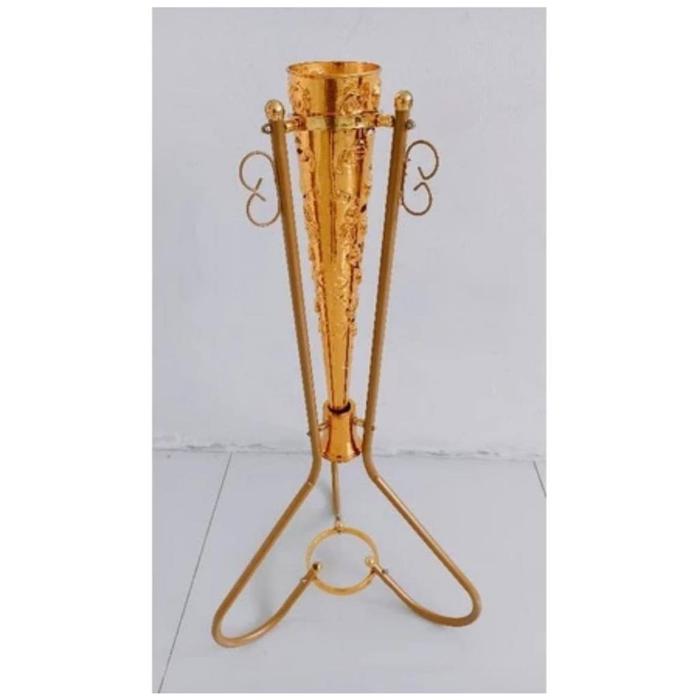 Gambar New Ready Stok Standing Pot Besi Kerucut / Pot Bunga Sudut / Vas Bunga Corong Besi TERLARIS - corong gold dari Seaside Shop's undefined Tokopedia
