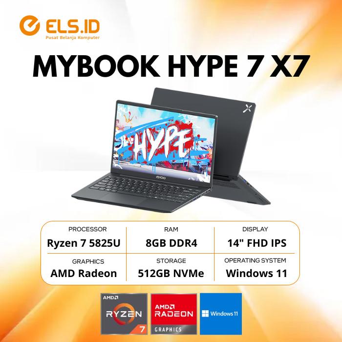 Gambar Axioo MyBook Hype 7 X7 AMD Ryzen 7-5825U 8GB SSD 512GB 14" FHD W11 - BLUE - GREY dari ELS Computer - Solo undefined Tokopedia
