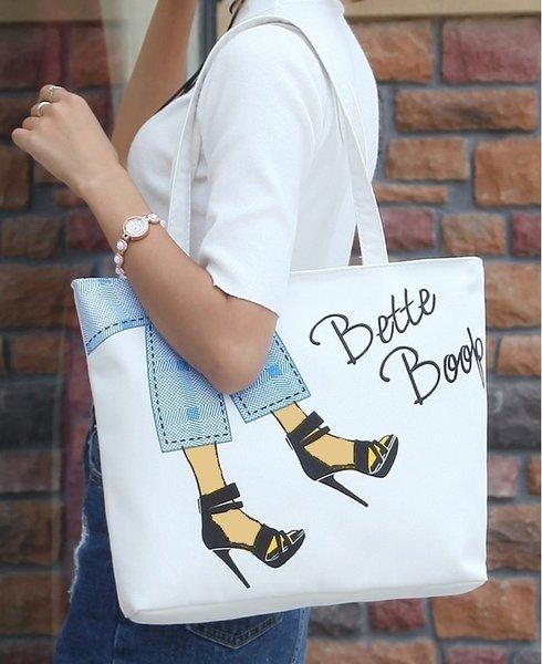 Jual TERMURAH Tas Tote Bag Bags Fashion Wanita Cewek Big Printed