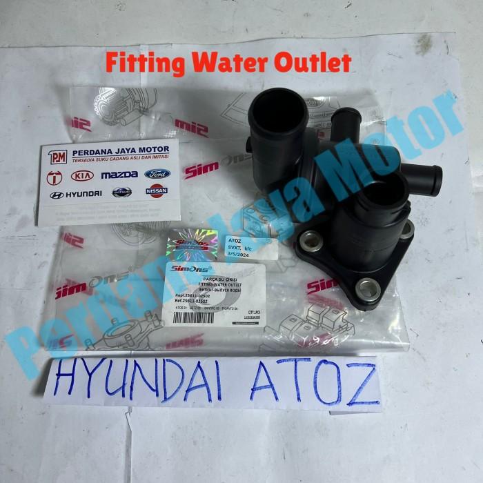 Gambar Rumah Housing & Fitting Water Outlet Thermostat Termostat Hyundai Atoz Kia Visto Picanto Terbaru - Fitting Outlet dari rinajaya store undefined Tokopedia