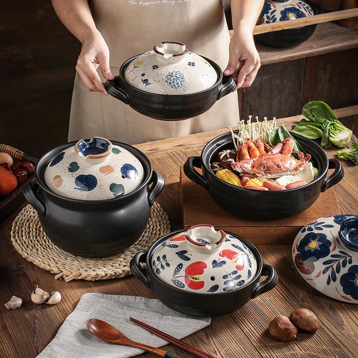 Jual Japanese Retro Cookware Casserole Stew Pan Ceramic Soup