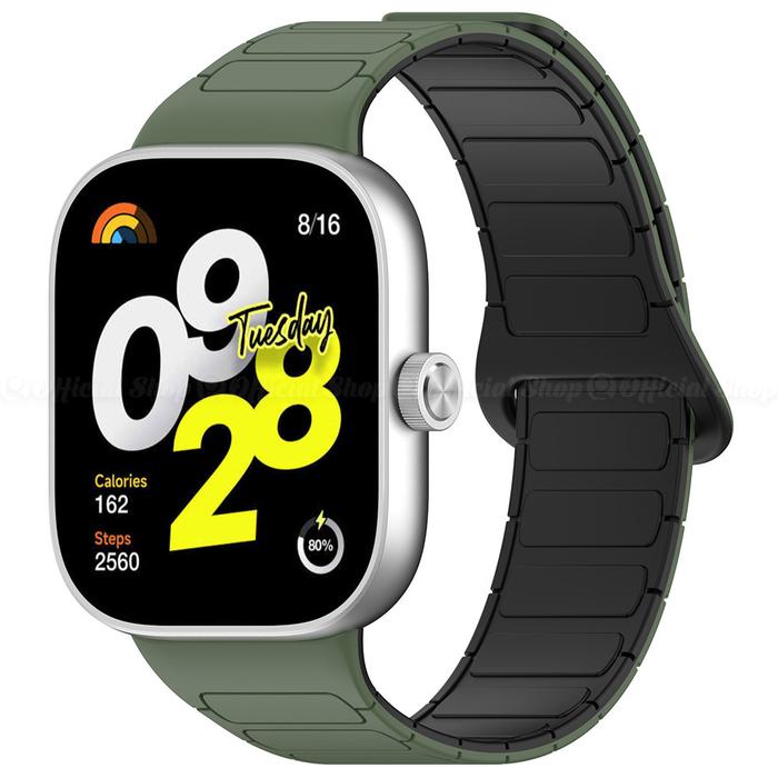 Gambar Magnet Strap for Redmi Watch 4 5 / MiBand 8 9 PRO Tali Jam Silikon Cover Full Magnetic Xiaomi Mi Band 8/9 PRO WATCH4 WATCH5 BEAM49 - Army Hitam dari G-Rex undefined Tokopedia