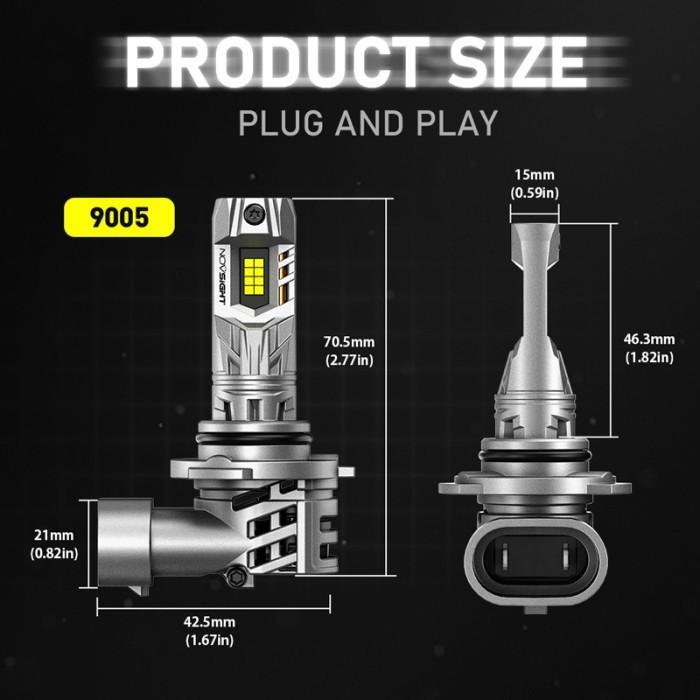 Gambar Lampu Led Mobil Novsight N63 Headlight H4 H7 H11 9005 Terbaru - 9005 dari rinajaya store undefined Tokopedia