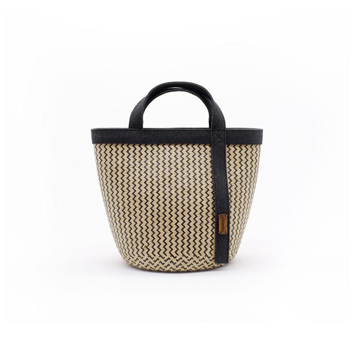 Gambar Tas Bucket Rotan & Denim | Harati HANDEP | Anyaman Tradisional Handmade - Riak Danum Cream dari Handep Haruei undefined Tokopedia