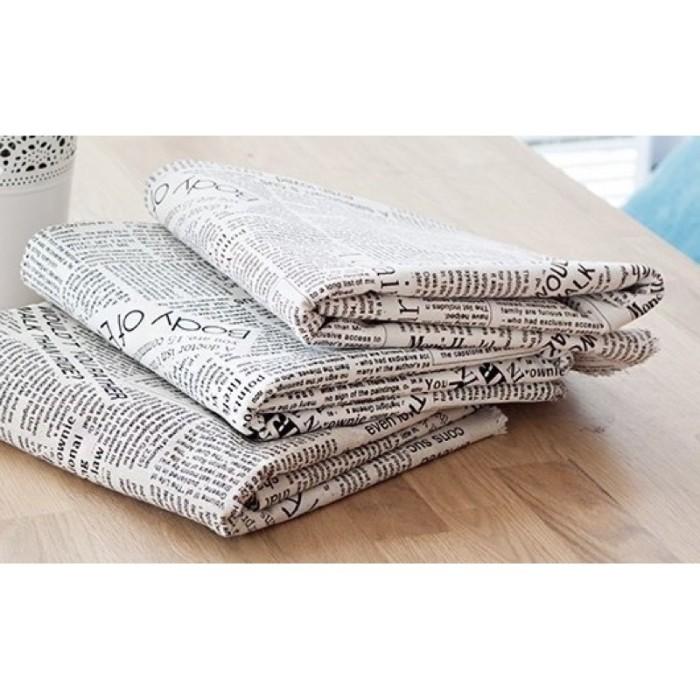 Gambar PREMIUM KAIN CANVAS MOTIF KORAN READY STOCK IN JAKARTA - Hitam dari Maju Mundur Sentosa undefined Tokopedia