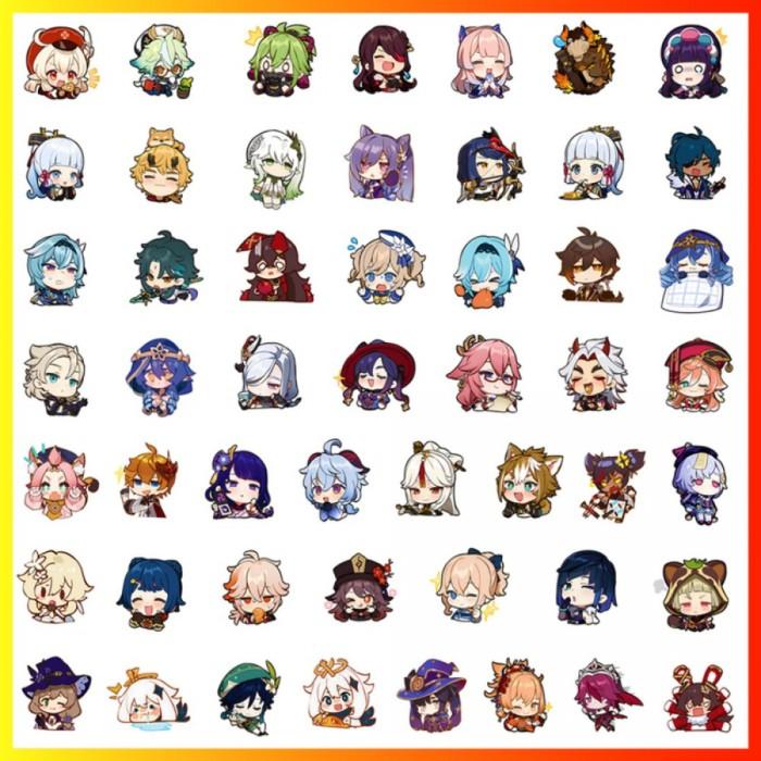 Gambar Sticker Pack B Stiker Vinyl 50 pcs Genshin Impact - Set A dari Git Gut undefined Tokopedia