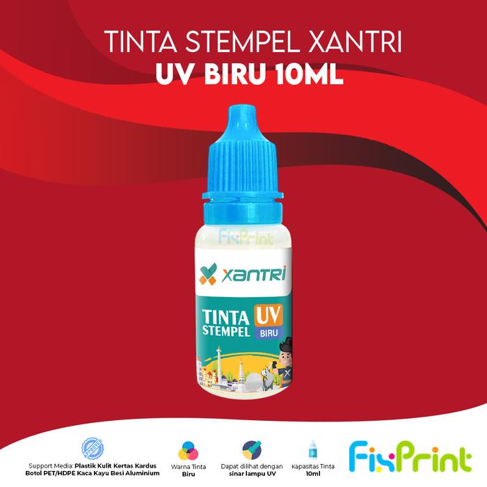 Gambar Tinta Stempel UV Xantri Original Blue 25 ML 10 ML Invisible Ink Tinta Tangan Ultraviolet Waterproof Biru 10ml 25ml - Biru 10ml dari FixPrint Plus undefined Tokopedia