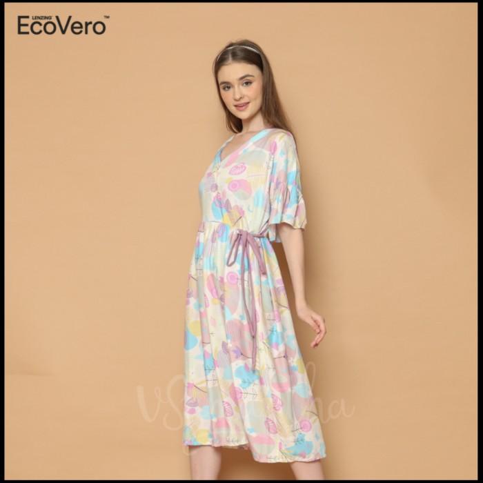 Gambar Nsya I Dress Kimono Ecovero Misae - Greentea - Lavender dari Nnisya boutique undefined Tokopedia