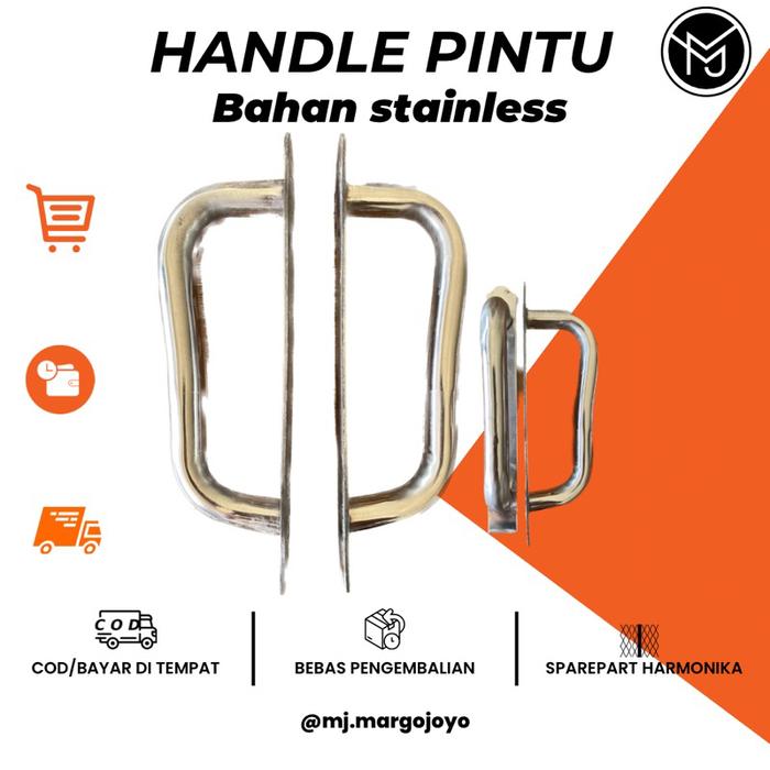 Gambar NEW Handel Stainless SET BAUT handle pintu gagang pintu folding gate pintu harmonika gagang pintu besi murah dari iibbuunneennaahhh undefined Tokopedia