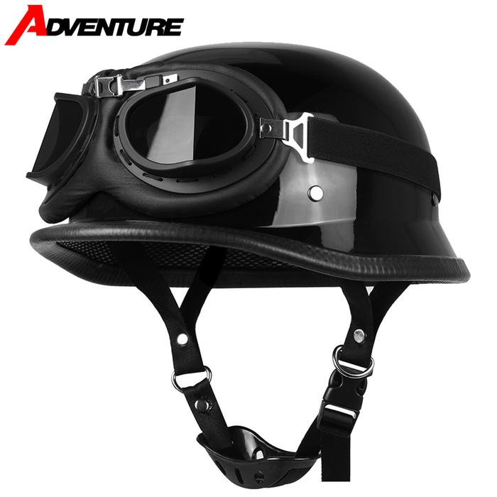 Jual Motorcycle Half Helmet Vintage German Style Pilot Motobike