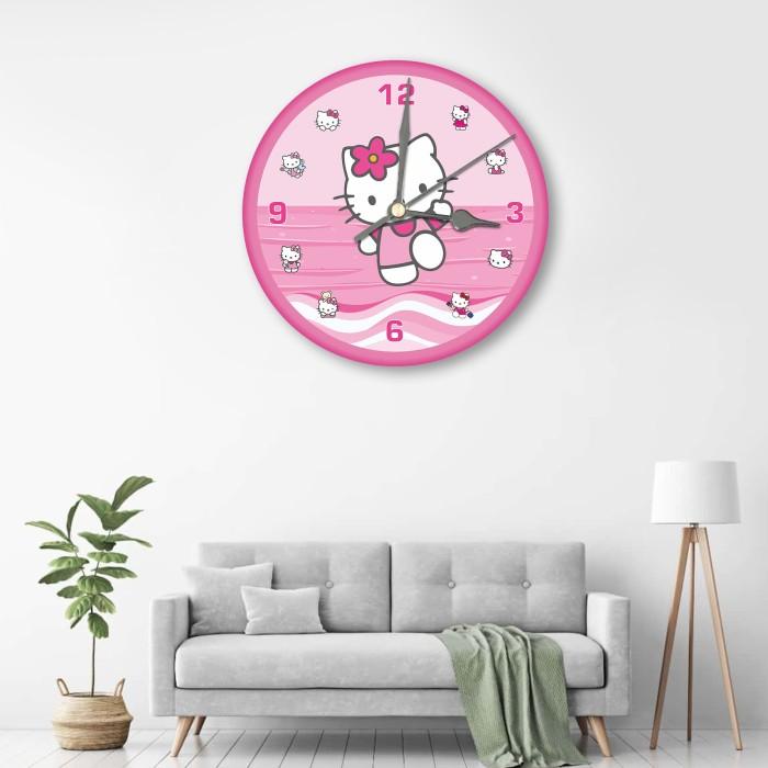Gambar Jam Dinding Besar Hello Kitty Ukuran Jumbo Jam Tembok Tempel Dinding - jam bulat dari katen wood undefined Tokopedia