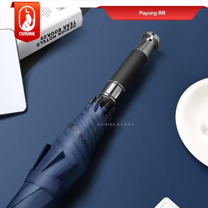 Gambar [Cuisine] Payung Jumbo Golf Otomatis Black Fiber anti UV dengan sarung - Navy dari Walshshop25 undefined Tokopedia