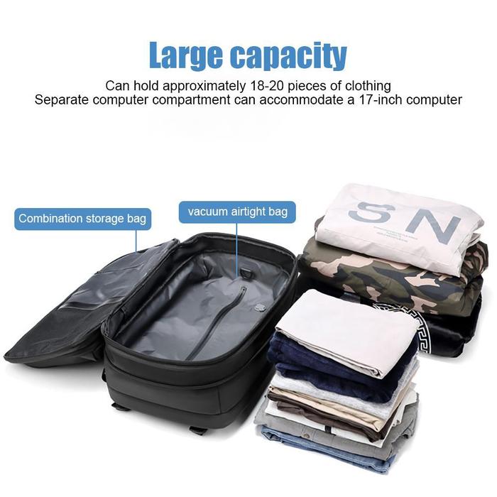 Jual Travel Backpack Men Business Backpack Expandable USB Bag