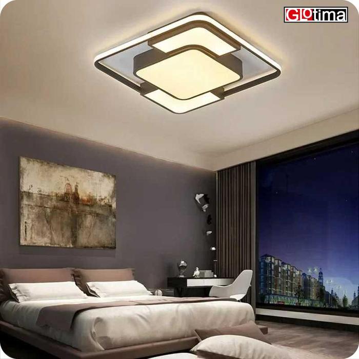 Gambar Lampu LED Gantung Plafon Plafon Hias Modern Minimalis Nordic Style Ceiling Lamp Tri Color Ruang Tamu Tidur TN20 - 42 cm dari Glotima undefined Tokopedia