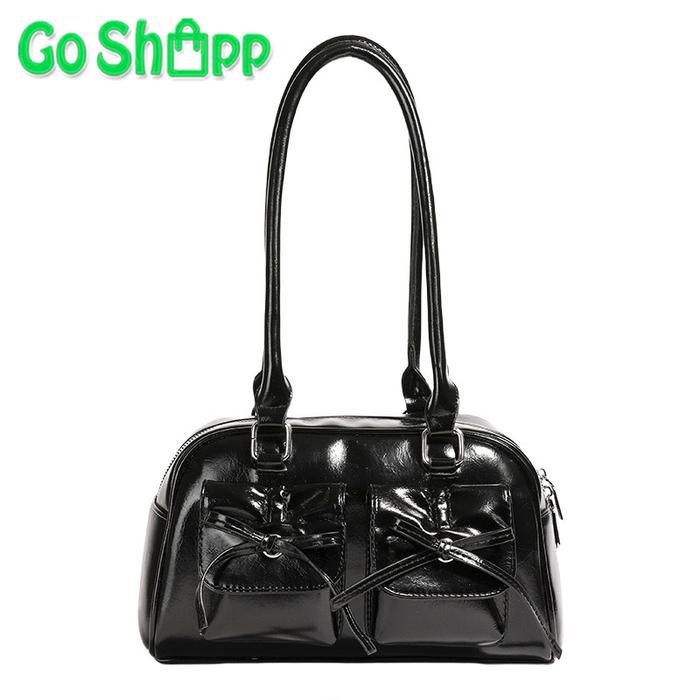 Gambar Tas Shoulder Bag Wanita Import Viral Korean Style Terbaru Tas Bahu Pesta Kekinian SL115 - SL115-HITAM dari GO SHOPP undefined Tokopedia
