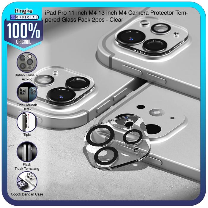 Gambar Camera Protector Ringke Compatible For iPad Air 11 inch (M2), 13 inch (M2) Camera Lens Frame Glass / Camera Tempered Glass Pelindung Lensa Kamera Metal Anti Crack Anti Baret Mudah Pasang Free Installation Tools Alat Bantu Anti Salah Pasang - TemperedGlass dari Official Ringke Partner undefined Tokopedia
