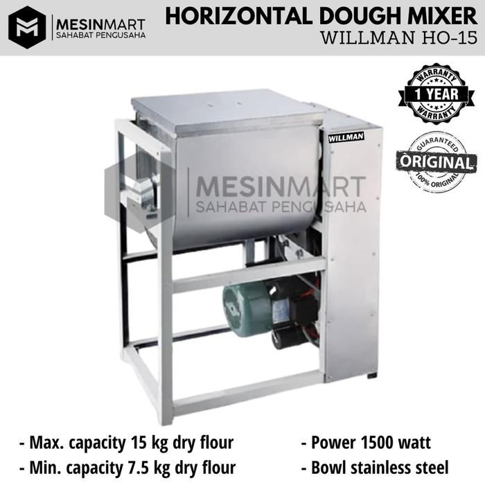 Gambar Mesin Pengaduk Adonan Mie Cireng Cilok Adonan Padat Berat/ Horizontal Dough Mixer WILLMAN HO-15B dari AM-PEGASUS undefined Tokopedia