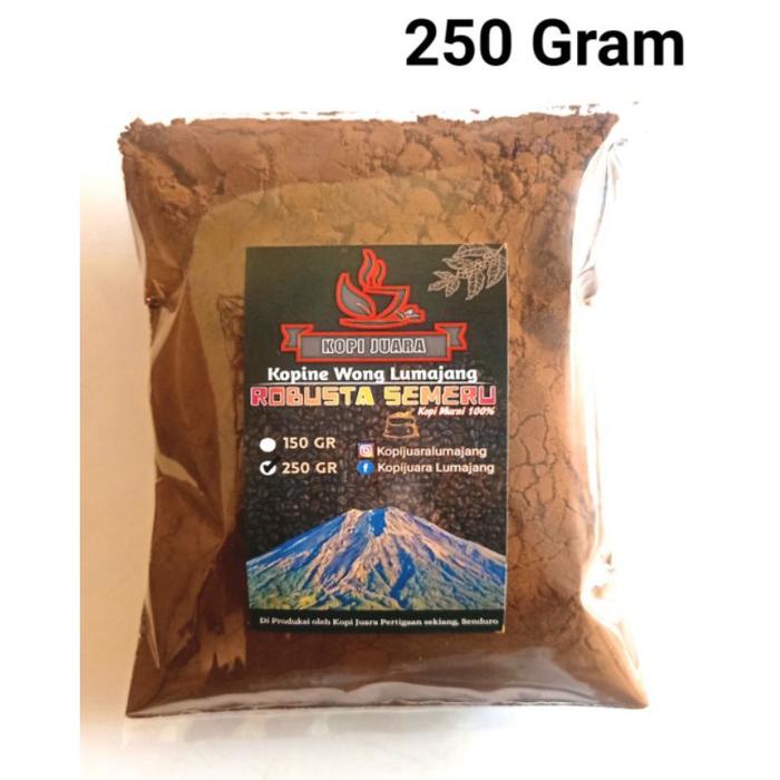 Gambar Kopi Bubuk Robusta Organik Tanpa Campuran Asli Lumajang kopi Lereng Semeru Kemasan 250 Gr - Dark/Pahit dari SkyDreams Store undefined Tokopedia
