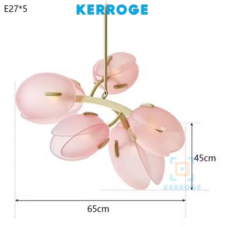 Gambar Lampu Gantung Bahan Kaca Bentuk Bunga Tulip Kuncup Warna Merah Muda Untuk Ruang Makan - 5 lights, changeable dari kerroge undefined Tokopedia