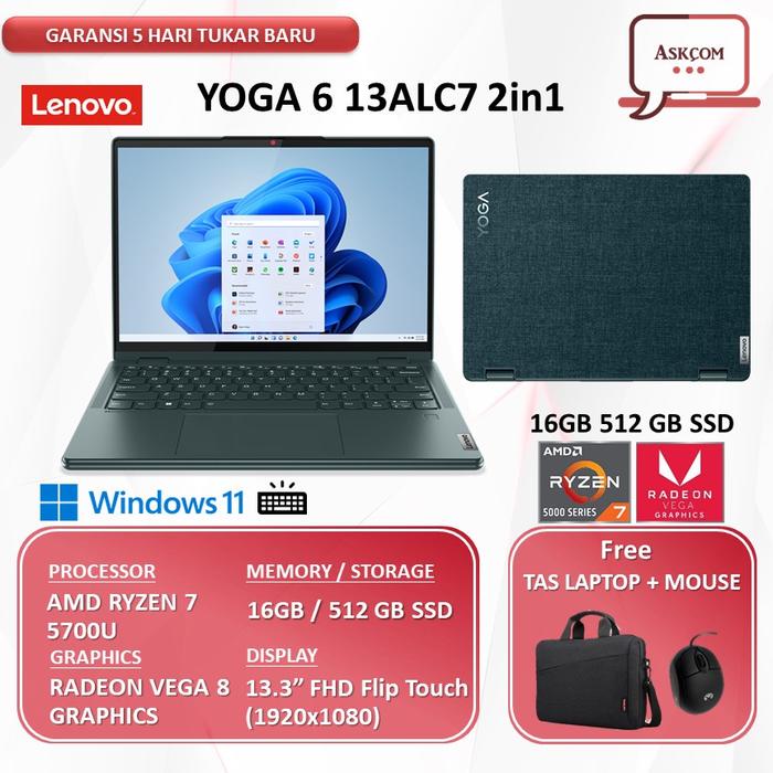 Laptop Lenovo Yoga 13 2in1 Touch Ryzen 5700 Ram 16gb 1tb Ssd